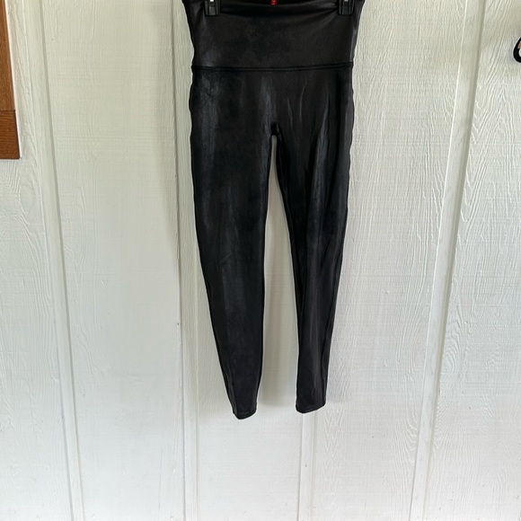 SPANX Pants - Spanx Black High-Waisted Faux Leather Leggings